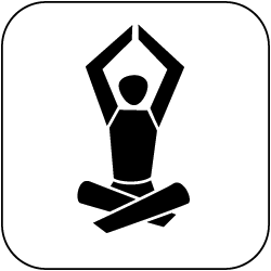 icon yoga schwarz auf weiss 250px